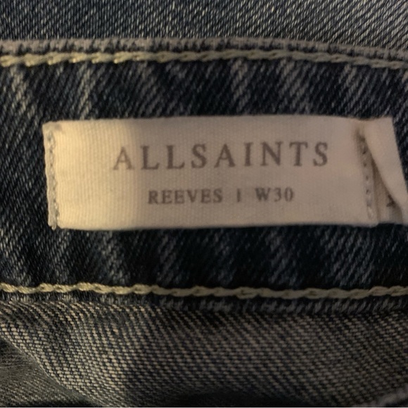 AllSaints Reeves Distressed Straight Leg Jeans - Picture 7 of 9